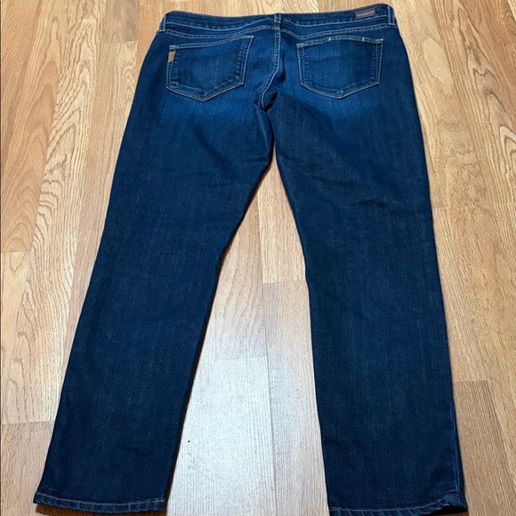 PAIGE Skyline Ankle Peg Jeans Size 31 Dark Wash Excellent Condition No Flaws - Picture 2 of 5